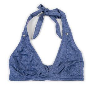 ATHLETA purple blue bikini swim top size XS